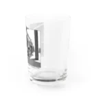 ヴィンテージ鉄道写真グッズの店の出発前のC62形２号機 （モノクロフォト） Water Glass :right