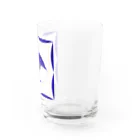一般のオレンジ×ブルーの文鳥 Water Glass :right