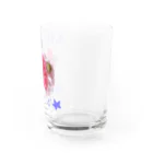お花の双葉の濃いピンクカーネーション(花言葉) Water Glass :right