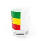 DRIPPEDのRASTAFARI LION FLAG-エチオピア帝国の国旗- Tシャツ Water Glass :right