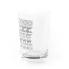 puikkoのノルディック柄　猫2 Water Glass :right