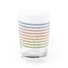 アルバトロスデザインの螺旋の円周率（カラフル） Water Glass :right