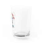 タバタ画房の黒柴親子のいる生活　レトロ Water Glass :right