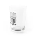 新商品PTオリジナルショップの熊ノ平駅駅舎（モノクロ） Water Glass :right