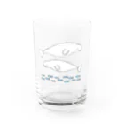 おぐらきょうこのBeluga whales のんびりベルーガとさかなたち Water Glass :right