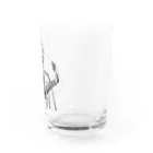 弁慶の陽だまり家のサックス弁慶モノクロ Water Glass :right