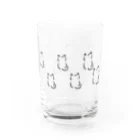 墨ねこさんしょっぷの墨ねこさん沢山ver Water Glass :right