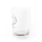 ペキニーズとかわんことか。の我が道を行くペキニーズ（白） Water Glass :right