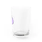 KIKITEKI_LABORATORYのけむくじゃらちゃん(紫) Water Glass :right