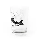 イラスト MONYAAT のキングサーモンへ Water Glass :right