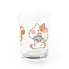 抹茶こあら@SUZURIのいただきまーす(ウサギ・リス・ネコ) Water Glass :right