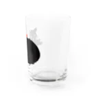 ^‥^ｼｬﾑの赤いリボンのクロネコ Water Glass :right