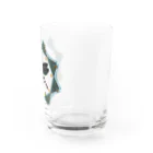 Grün Libelle商店のハグロトンボとねこちゃん Water Glass :right