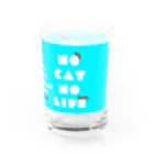 russibooのnocatnolife_blue（猫好きの方向け） Water Glass :right