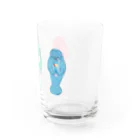 BeArtSuzumaruのソーダを飲むマナティー Water Glass :right