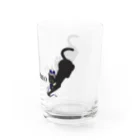 y.nyanmo やよにゃんもの王冠黒猫グラス Water Glass :right