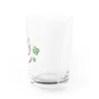 ねこ猫屋さんの三毛猫さんとクローバー Water Glass :right