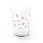 menmiの丸・三角・四角の氷のようなものたち　ピンク Water Glass :right