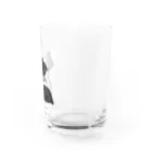 クロミケハチワレのハチワレ猫さんの後ろ頭 Water Glass :right