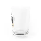 イラスト MONYAAT のクロネコのバリバリバリー　*L配置　 Water Glass :right
