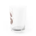 テンピヤのイニシャルS(スズメ/茶色） Water Glass :right