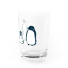 かわずやのぺんぎんのおやこ（線画） Water Glass :right