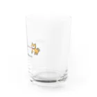 かいわれちゃんの帰りたくない柴犬(ロゴ入り) Water Glass :right