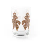 tomocco shopの土偶の刺繍横並び Water Glass :right