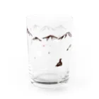 浅沼シオリ｜カップ酒愛好家の雷鳥しろくろグラス Water Glass :right