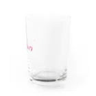 PADA328🌴 タイ語・タイ文字 グッズのピンクミルク Water Glass :right