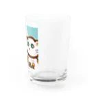 myssimoのねこぎちゃん　～ギター柄の猫～ Water Glass :right