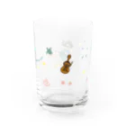ウクレレちゃんと女の子のウクレレちゃんグラス Water Glass :right