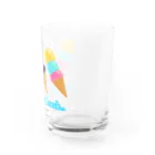 Lily bird（リリーバード）のアイスと文鳥ず ロゴ入り① グラス右面
