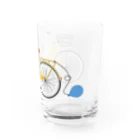 久保山のオレンジの自転車と青い風船 Water Glass :right