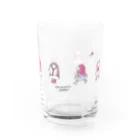 illustration akko shopのお散歩ずきんPink Water Glass :right