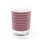 many many stripes.のボーダー赤 Water Glass :right