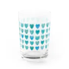 さくらもちゅ*のハートときどき猫　ミントグリーン Water Glass :right