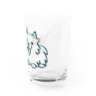 イラスト MONYAAT のポメラニアンは仕事中 Water Glass :right