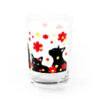 mao-katzeのねこねこフラワー Water Glass :right