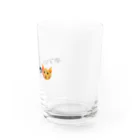 落語家立川【志ら鈴の店別館】キンシロウ支店の驚いた茶トラ猫キンシロウ Water Glass :right