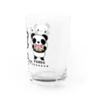 イラスト MONYAAT のズレちゃんとTWIN PANDAS Water Glass :right