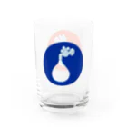 カエル工場の蛇口からしずく_赤青［kaerukova］ Water Glass :right