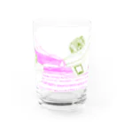 黒白黒猫屋のフライング茶猫グラス Water Glass :right