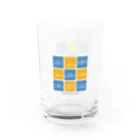 TSUBAME WORKSのTsubame face/blue-yellow Water Glass :right