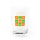 TSUBAME WORKSのTsubame face/orange-green Water Glass :right