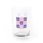 TSUBAME WORKSのTsubame face/purple-pink Water Glass :right