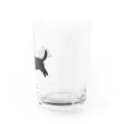 CHOSANAの走る犬 ミニ ダックス ブラック Water Glass :right