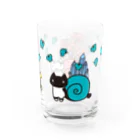 星月猫　徳島洋子の猫つむりににタキ 猫とカタツムリ グラス右面