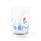 Achiとハトとみんなの店のたゆたういつもぶんぐグラス Water Glass :right