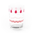 琥珀色に咲く花のイチゴショートケーキ♪ Water Glass :right